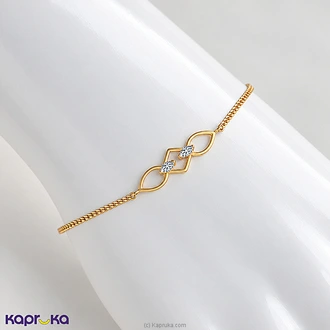 Mallika Hemachandra 22kt Gold Bracelet Set With Cubic Zirconia (  Online for none