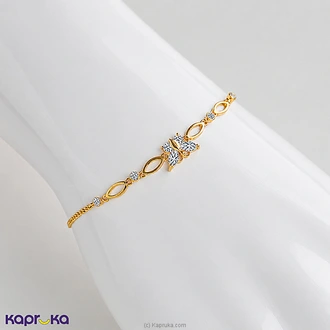 Mallika Hemachandra 22kt Gold Bracelet Set With Cubic Zirconia (  Online for none