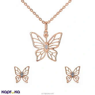 Mallika Hemachandra 18kt Rose Gold Pendant And Ear Stud Set With  Online for none