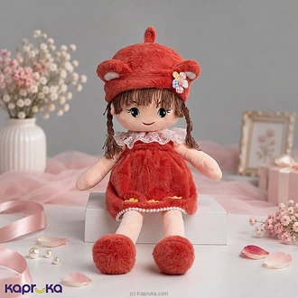 Red Bear Hat Plush Rag Doll - 75 Cm Buy Soft and Push Toys Online for specialGifts