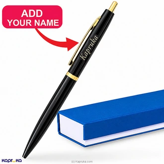 Personalized Signature Pen Black With Gold Trim - Click-Type Buy personalized gifts Online for specialGifts
