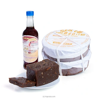 2 Curd pots with Kithul Treacle and Kalu Dodol- New year curd pack Buy Dahami Online for specialGifts