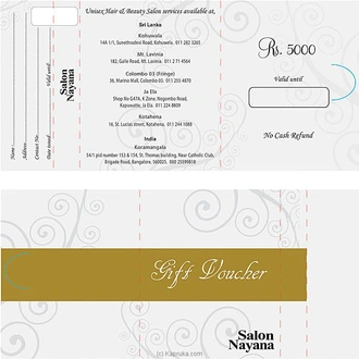Rs 5000 Salon Nayana Gift Voucher Buy Gift Vouchers Online for specialGifts