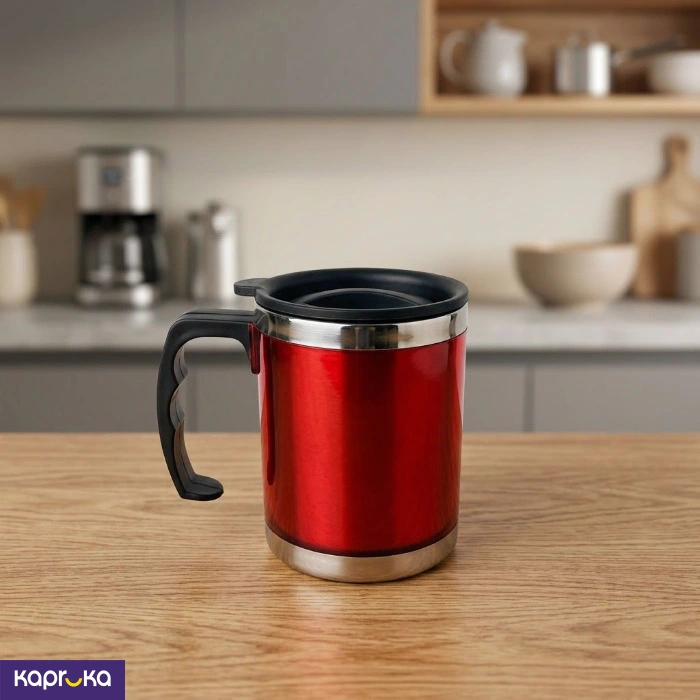 Travel Coffee Mug With Handle Red 400ml