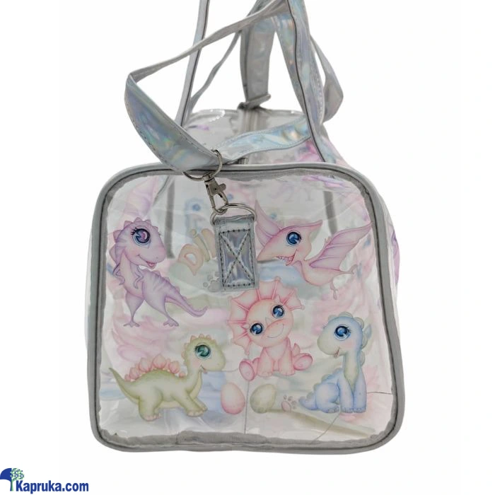 Fancy Dino Transparent Duffle Bag For Girls