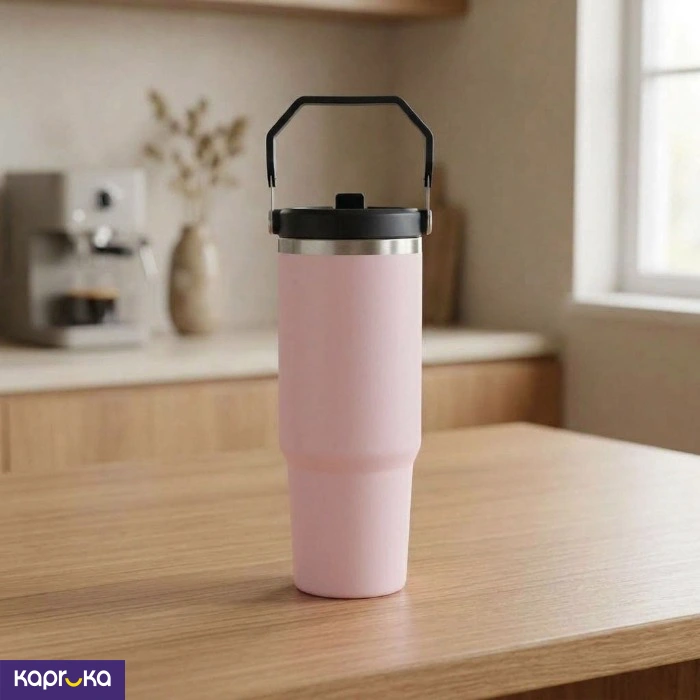 Stainless Steel Insulated Pink Travel Tumbler