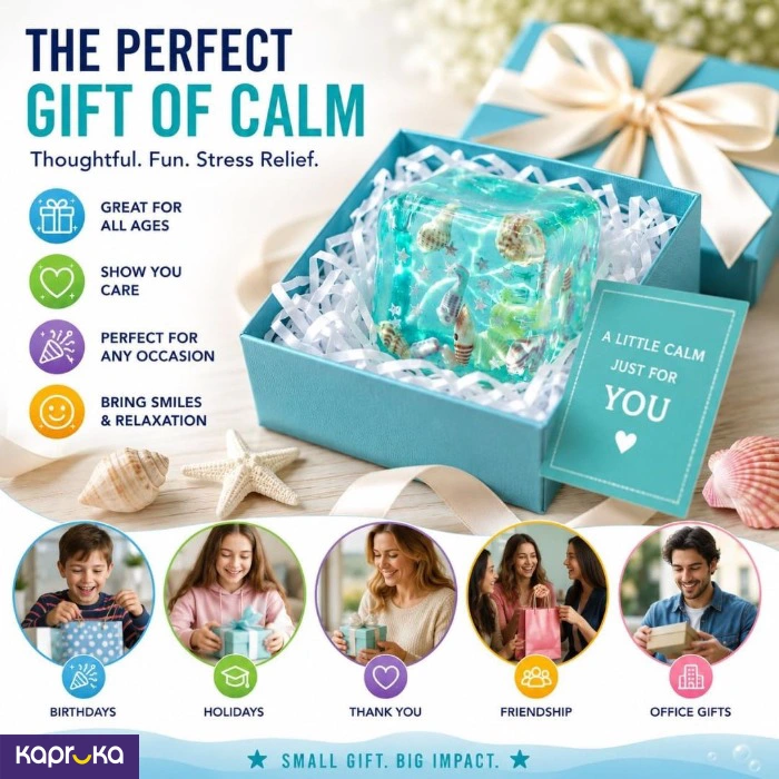 Ocean Cube Squishy Toy Design May Vary