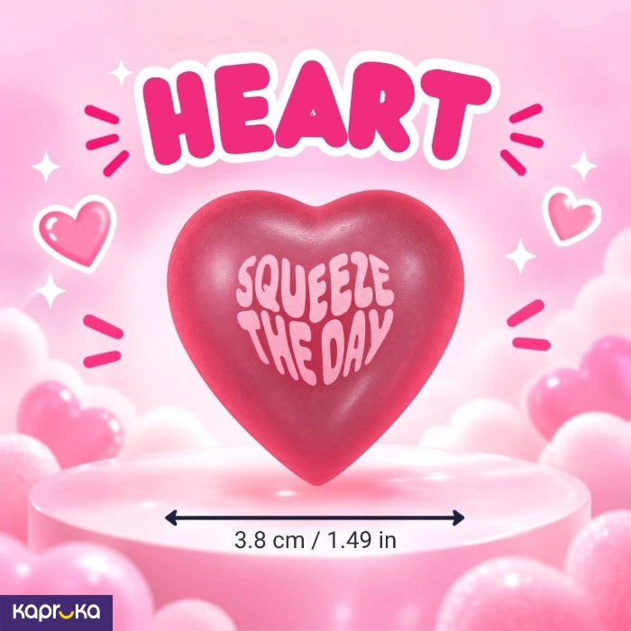 Glitter Heart Shaped Squeeze Toy Large