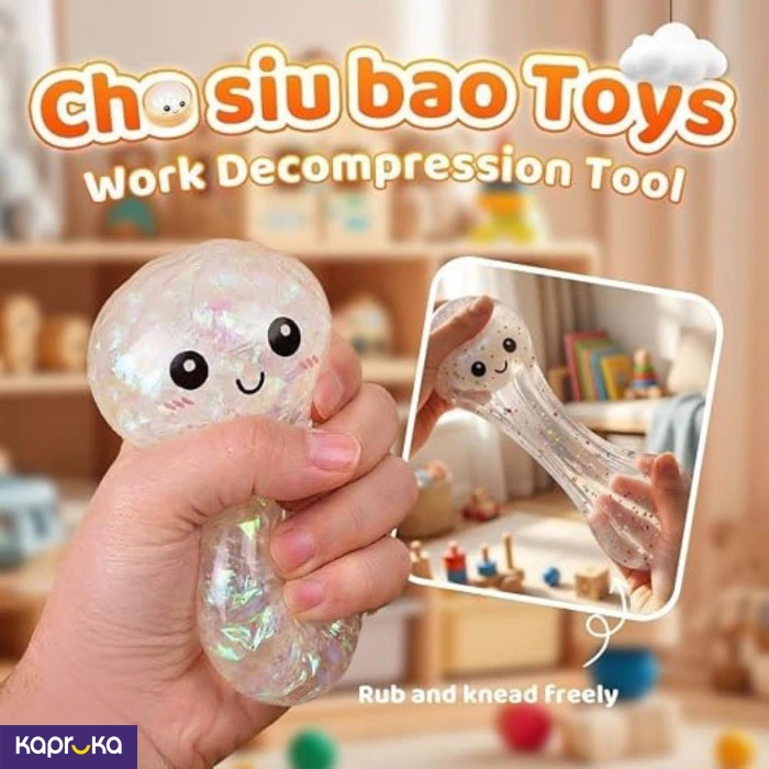 Mystery Glitter Dumpling Mini Squishy Toy 4 Inch