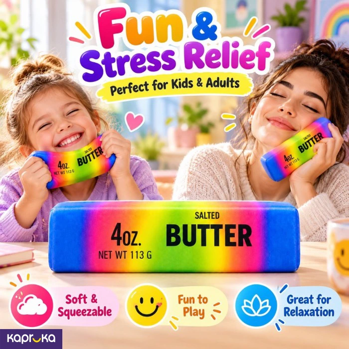 Butter Rainbow Color Squishy Toy Soft Foam