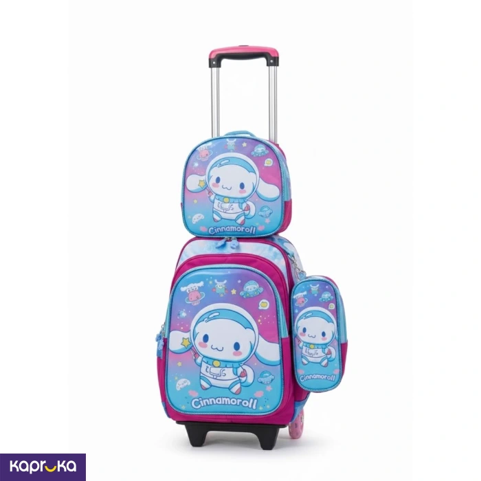 3D Trolley Bag 3 In 1 Kids Backpacks Kitty Astronaut