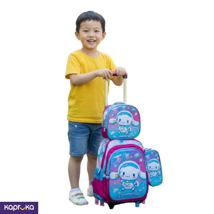 3D Trolley Bag 3 In 1 Kids Backpacks Kitty Astronaut