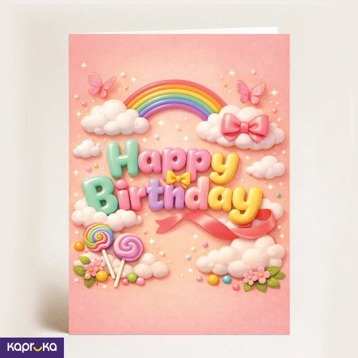 Cute And Colorful Happy Birthday Greeting Card