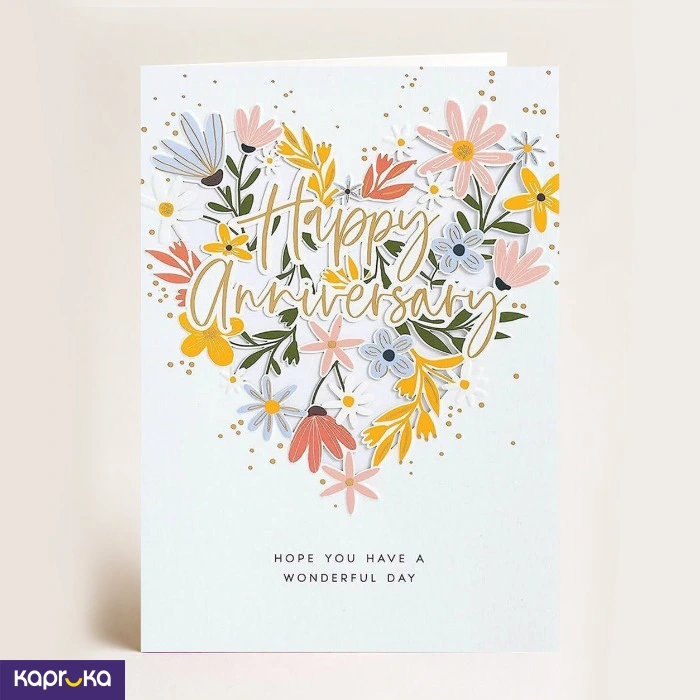 Happy Anniversary Floral Greeting Card