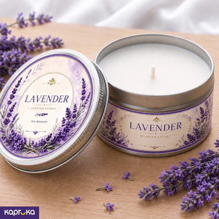 Lavender Scented Candle Tin Relaxing Aromatherapy Gift