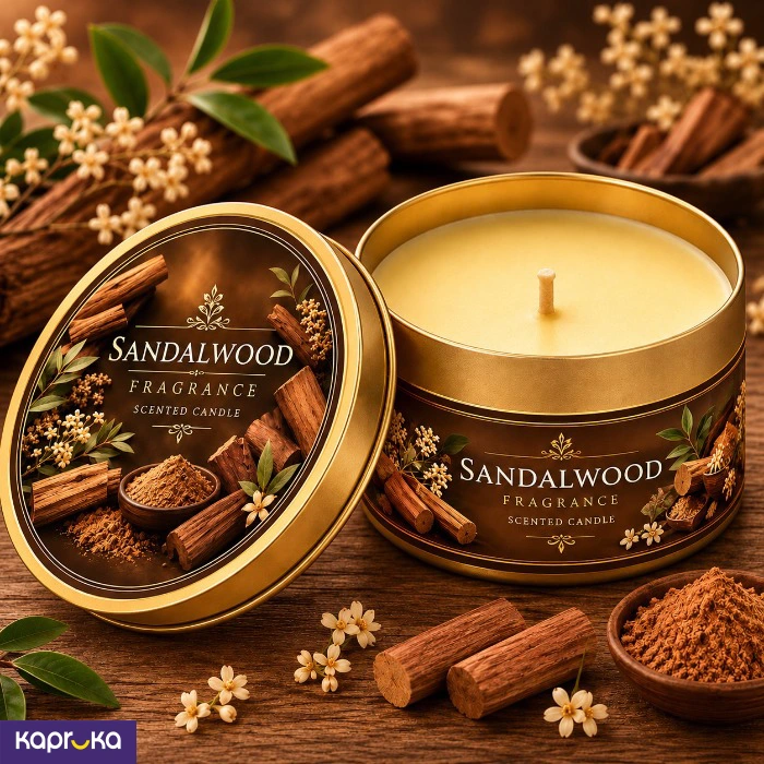 Sandalwood Fragrance Luxury Scented Candle