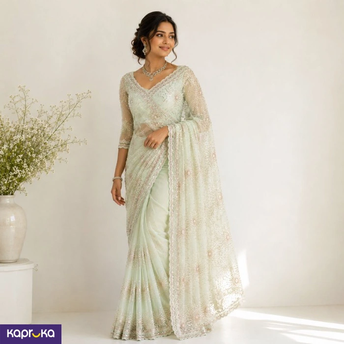 Premium Butterfly Soft Net Saree