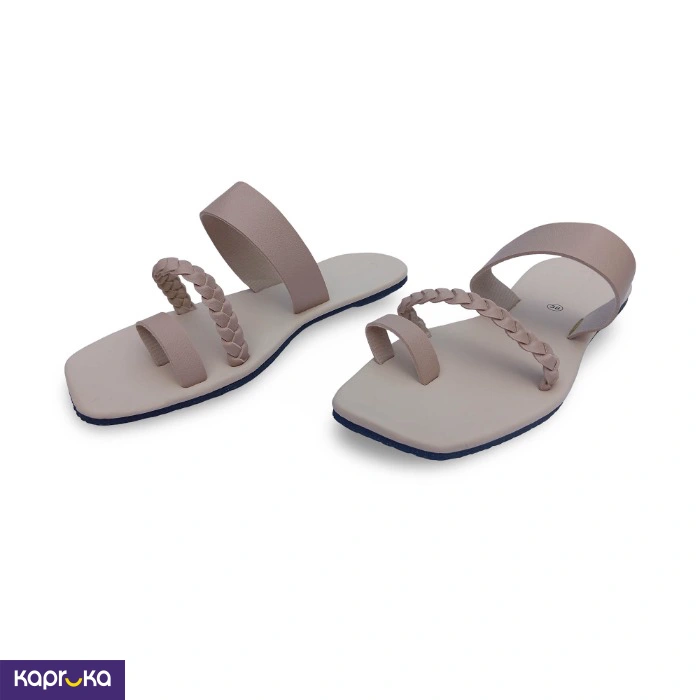 Omac Mira Beige Flats For Ladies