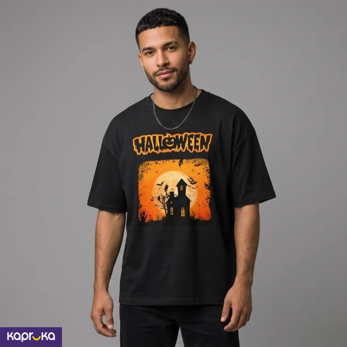 Oversized Tshirt With Halloween Theme Tdo012