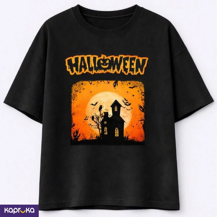 Oversized Tshirt With Halloween Theme Tdo012