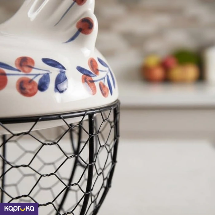 Mutli Purpose Ceramic Chicken Basket Decorative Egg Holder