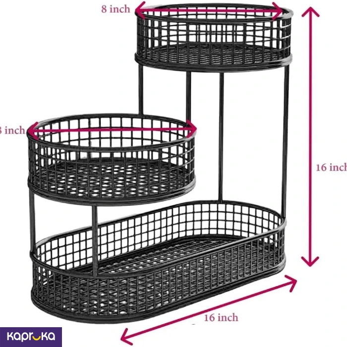 3 Tier Multi Purpose Fruit Basket Vegetable Basket 40cm