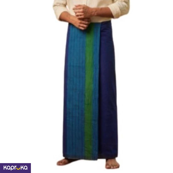 Homins Handloom Gents Sarong Emperor Collection Royal Blue T Blue Green