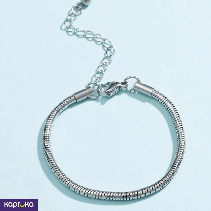 Stainless Steel Silver Rope Bracelet For Men