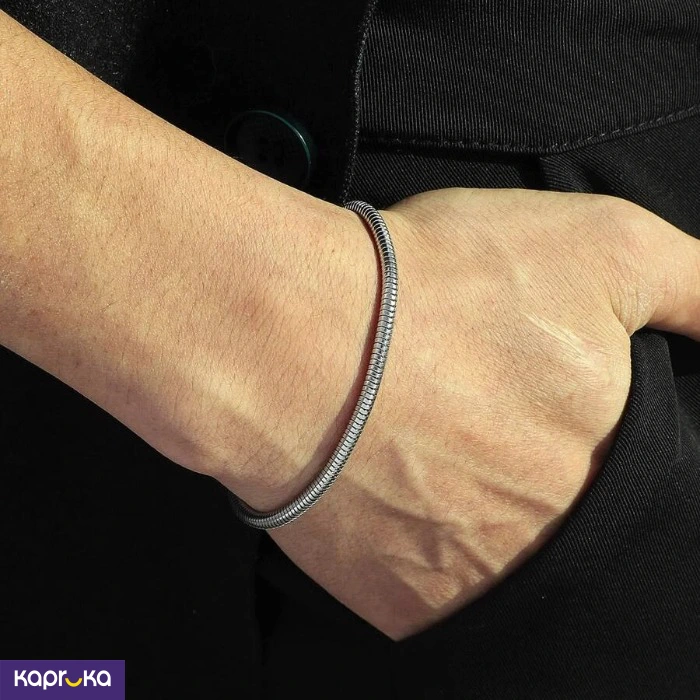 Stainless Steel Silver Rope Bracelet For Men