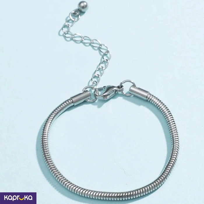 Stainless Steel Silver Rope Bracelet For Men