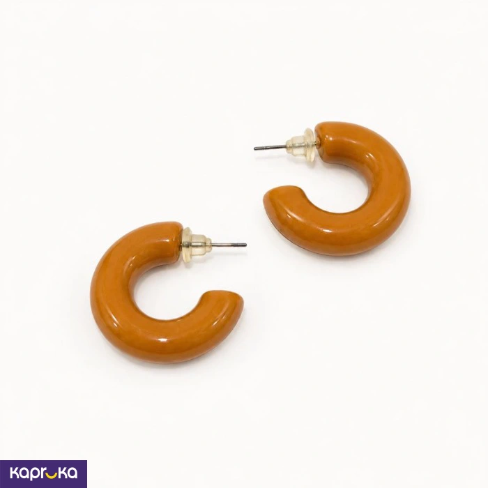Chunky Caramel Hoop Earrings