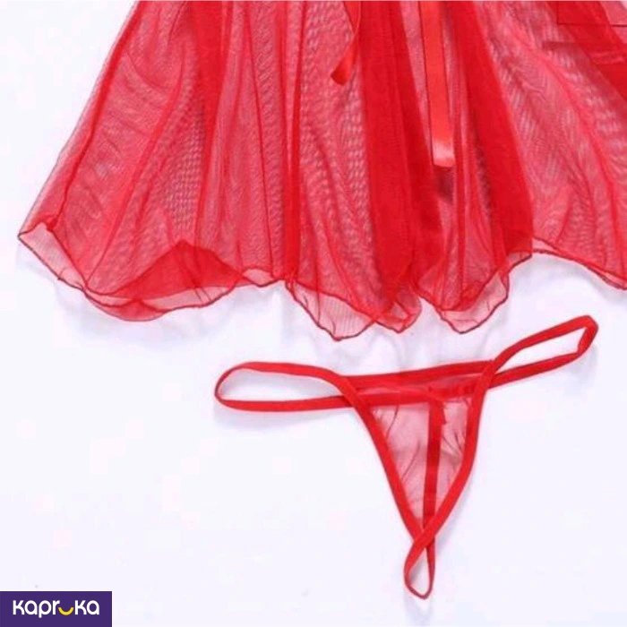 Red Babydoll Sexy Lingerie Dress 2pc Size Xl
