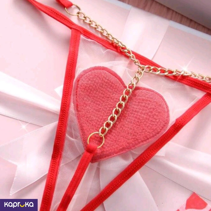 Romantic Red Heart Lingerie Set 2 Pieces For Women Size Xs