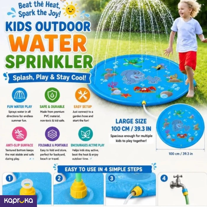 Outdoor Water Sprinkler Water Mat For Toddlers And Children