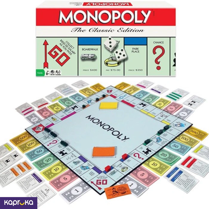 Monopoly Board Game Classic Game With Storage Tray And Token