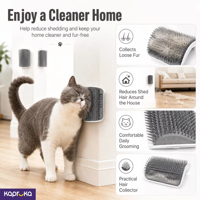 Cat Dog Pet Self Groomer Wall Corner Massage Comb Grooming Tool