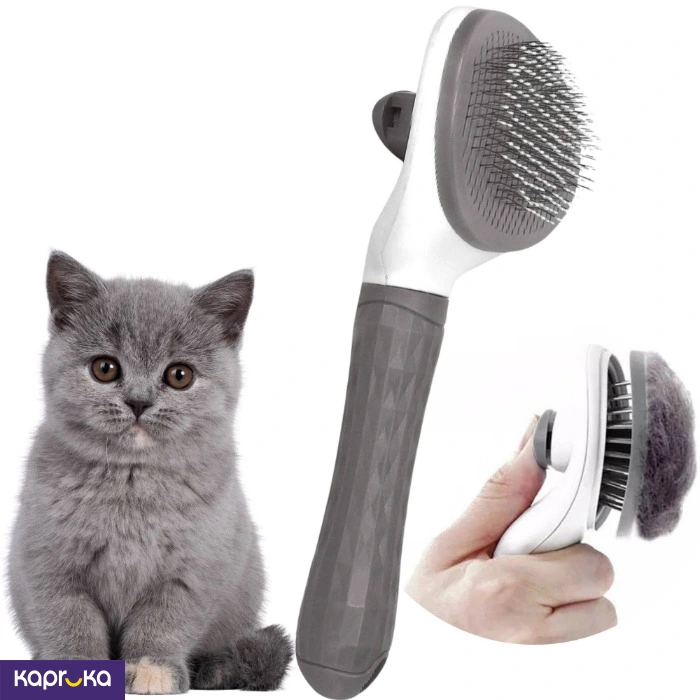 Cat Dog Pet Grooming Brush With Comb And Button