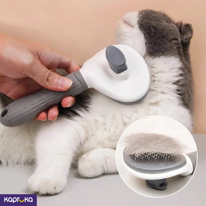 Cat Dog Pet Grooming Brush With Comb And Button