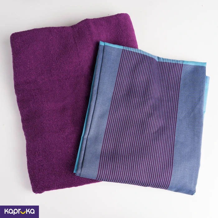 Purple Towel With Matching Sarong