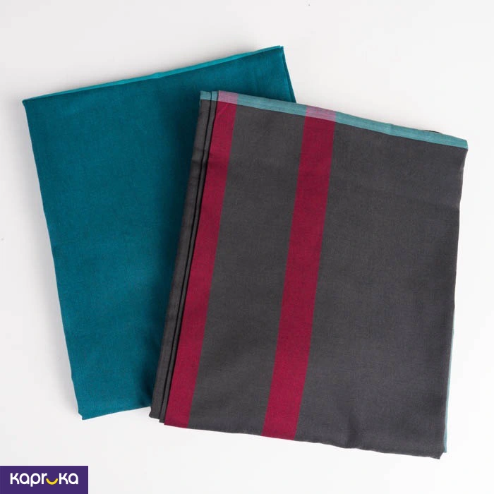 Dark Grey And Blue Sarong Duo
