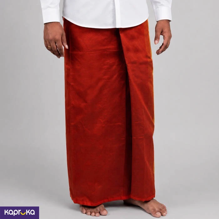Red Sarong With Yellow Stripes