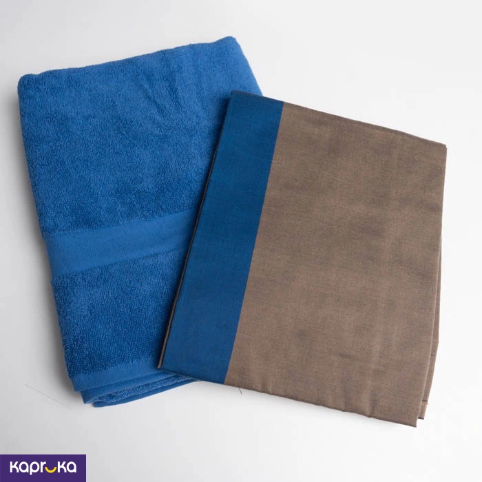 Blue Towel With Matching Sarong