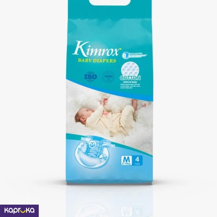 Kimrox Baby Diapers Medium 4 Pcs 6 Kg To10 Kg