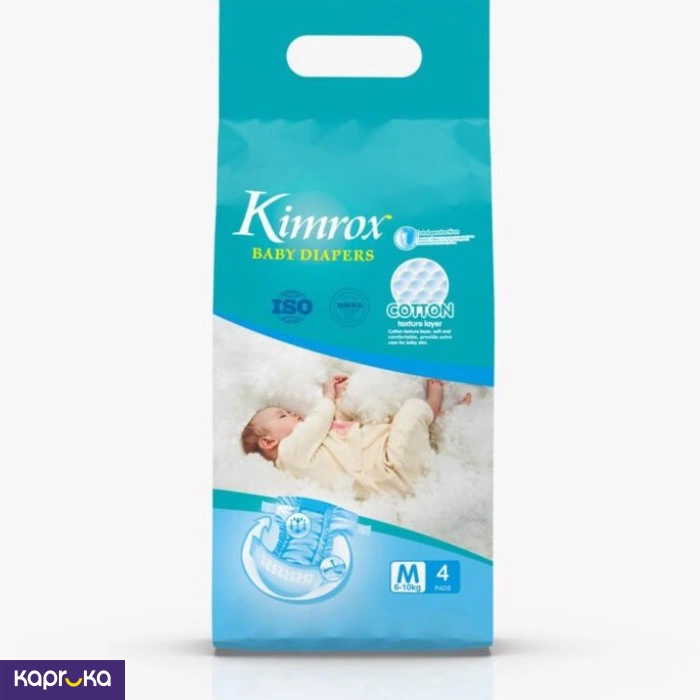 Kimrox Baby Diapers Medium 4 Pcs 6 Kg To10 Kg