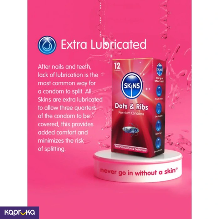 Skins UK Condoms Dots Ribs 8 Pack