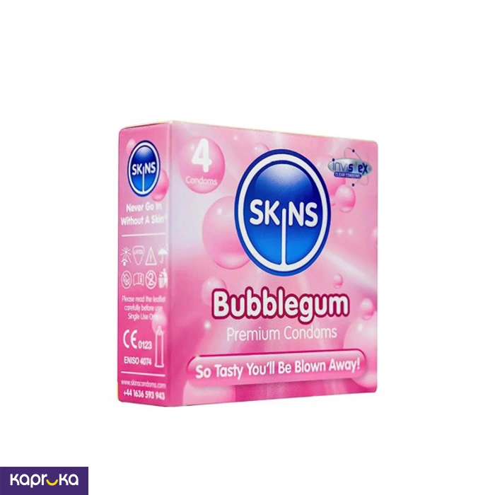 Skins UK Condoms Bubblegum 4 Pack