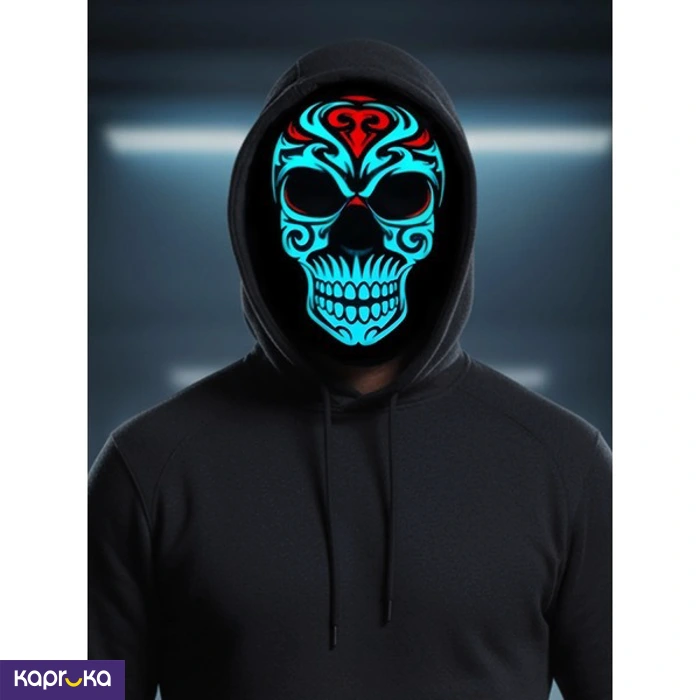 LED Skully Boo Mask Rave Boo For Halloween