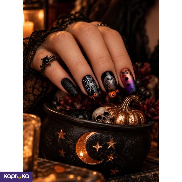Diva Press On Nails Halloween Edition Spooky Babe