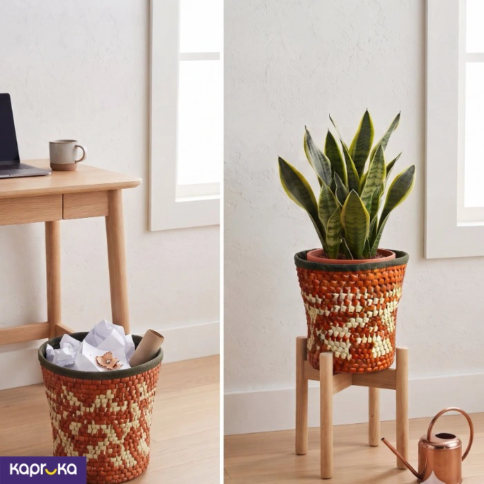 Palmyra Leaf Multi Purpose Bin And Plant Pot Cover