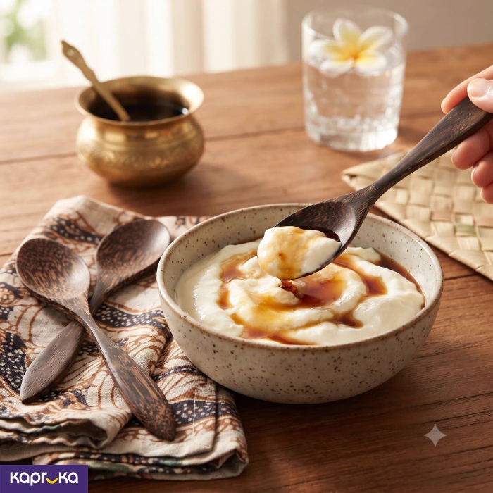 3 Pcs Kithul Wood Dessert Spoon
